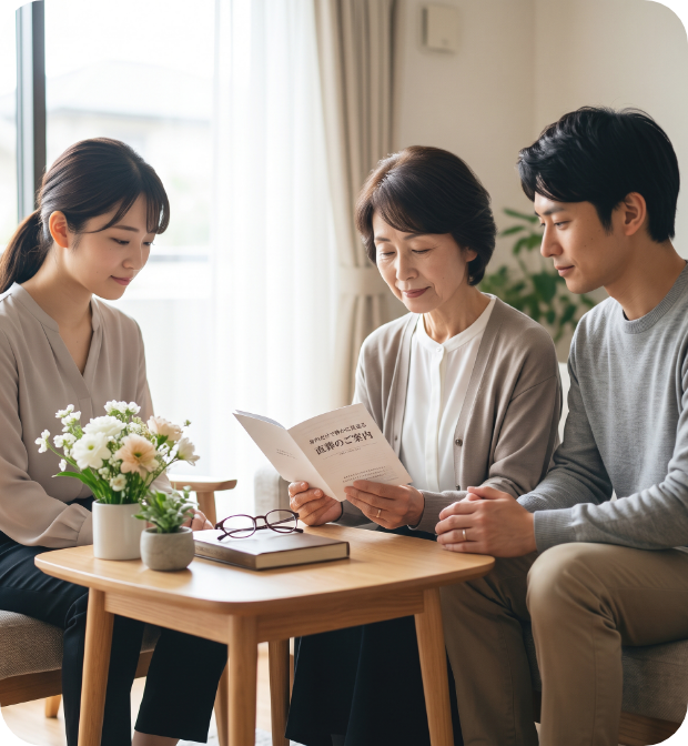 宗教的な儀式や大げさな式はせず、身内だけで静かに見送りたい